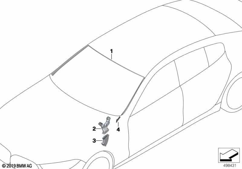 BMW純正カバーフロントウィンドウ（51317440174）| 51317440174