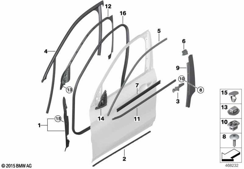 BMW純正シーリングミラー右外のトライアングル（51337349650）| 51337349650