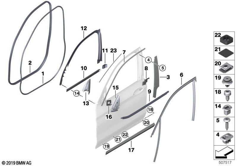 BMW本物のブレンドb-パレンドアフロント右SW HGL（51337410022）| 51337410022
