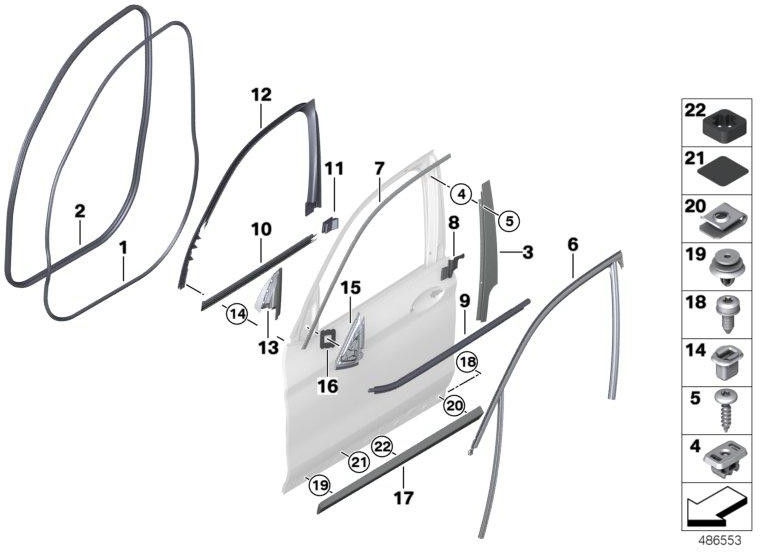 BMW純正コーナーブレンドドアフロント左ALEV 3（51339460515）| 51339460515