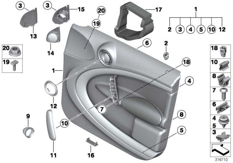 bmw本物のカバー右mini（51339804690）| 51339804690