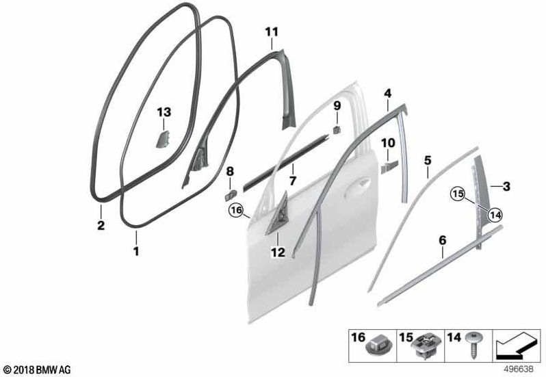 BMW左側の本物のグリッドスピーカー（51339891449）| 51339891449