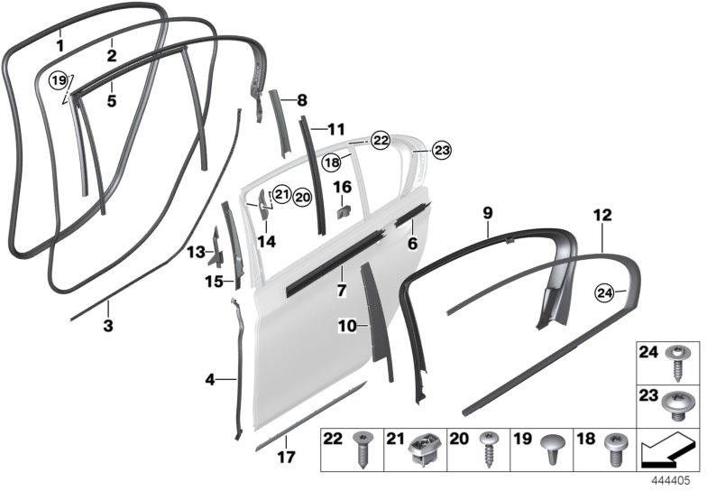 BMW純正ブレンドb-パレンドアバック右グロスブラック（51357369886）| 51357369886
