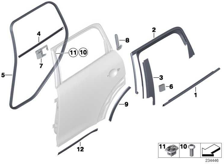 BMW純正シーリングドアバック左（51359808047）| 51359808047