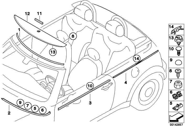 BMW右miniの外側の本物のシャフトカバー（51367072932）| 51367072932