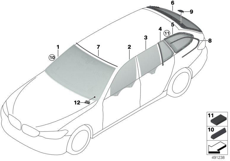 BMW左後部の本物のサイドスライス（51377337009）| 51377337009
