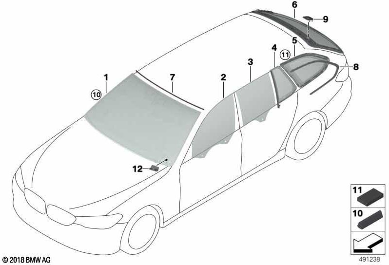 右側のBMW本物のストリップ（51377390192）| 51377390192