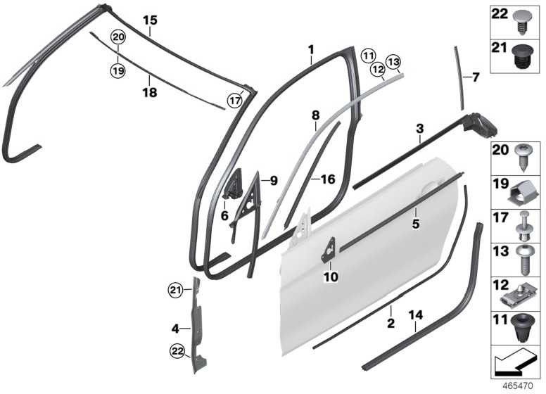 BMW左4ERの外側の本物の絞りBピラー（51377453309）| 51377453309