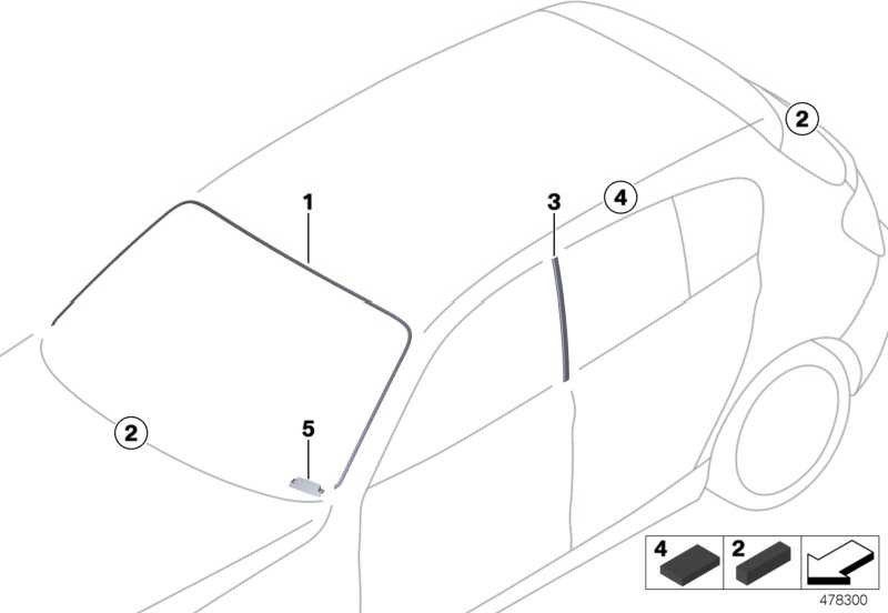左の1シリーズMS（51377453311）のBMW純正カバーBピラー| 51377453311