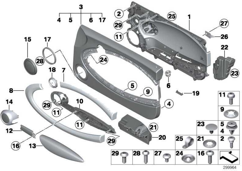 BMW本物のカバーベーススピーカーブラックカーボンブラックミニ（51412753066）| 51412753066