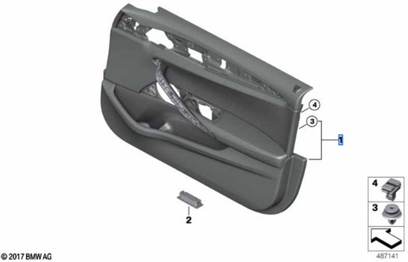 BMW左の本物のドアクラッディング（51415A27207）| 51415A27207