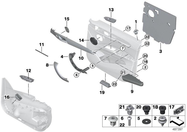 BMW左のOxidsilberの本物の装飾バー（51417399579）| 51417399579