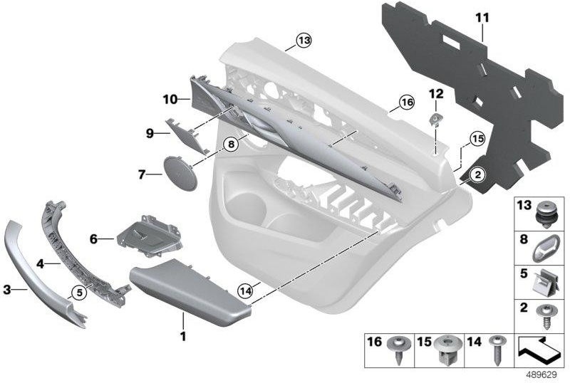 BMW純正ブレンドHochtonスピーカーの後ろの左黒（51417422717）| 51417422717