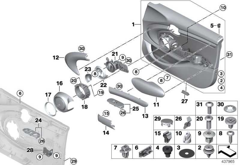 BMW正面の本物のドアクラッディング右カーボンブラック（51417429342）| 51417429342