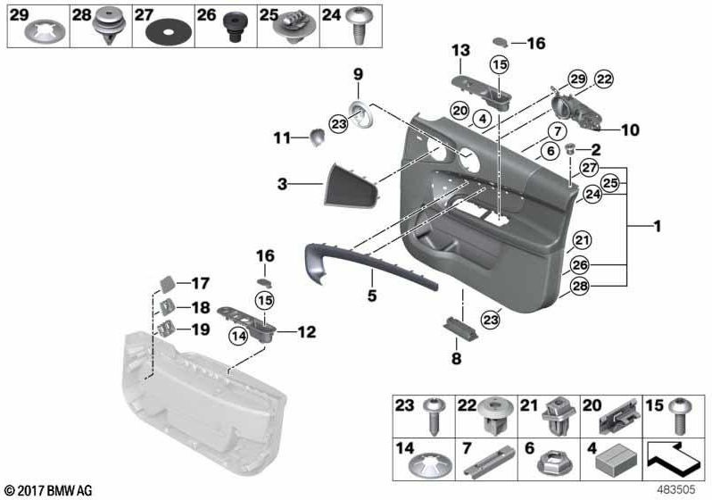 BMW左前の本物のスピーカーの開口部（51417462135）| 51417462135