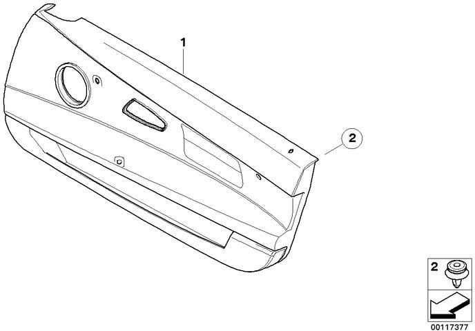 BMW本物のドアクラッディングレザー右キャラメル（51418035340）| 51418035340