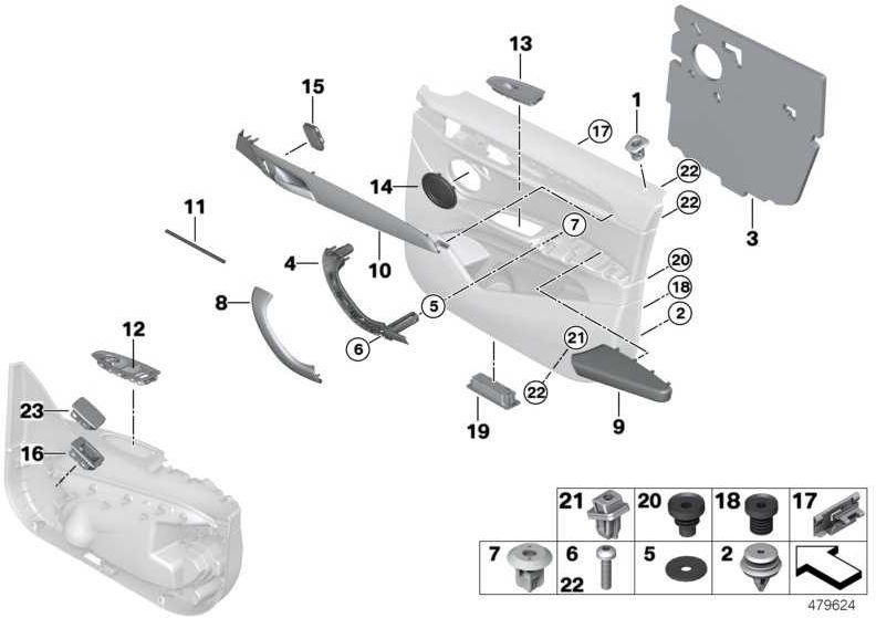 BMW本物の装飾バーはヘキサゴンx1（51418064853）| 51418064853