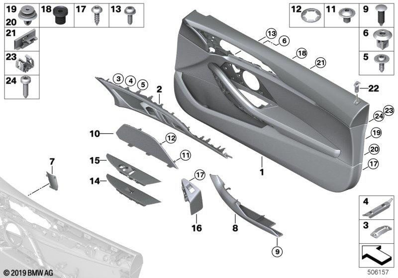 BMW左側の本物のアクセントストリップ（51419461711）| 51419461711