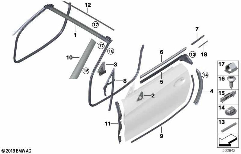 BMW本物のコーナーブレンド内側（51419462232）| 51419462232