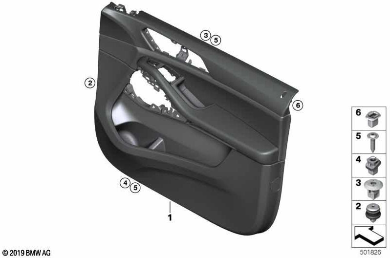 BMW右の右の黒の本物のドアクラッディング（51419473912）| 51419473912