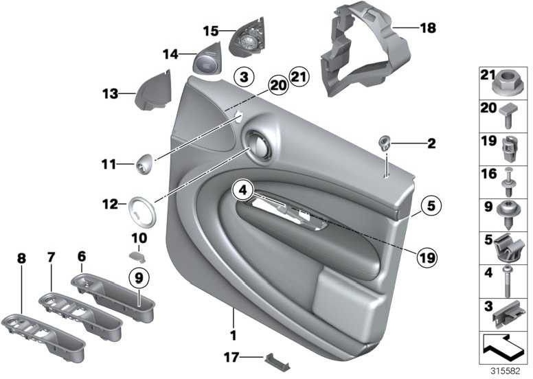 BMW左側の本物のハンドルシェル（51419811169）| 5141981169