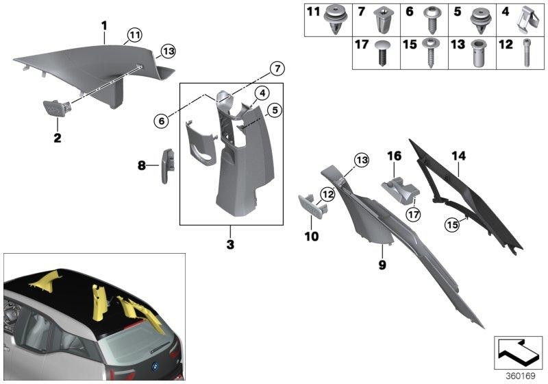 BMW純正ブレンドb-パレンドアバック右（51426998656）| 51426998656