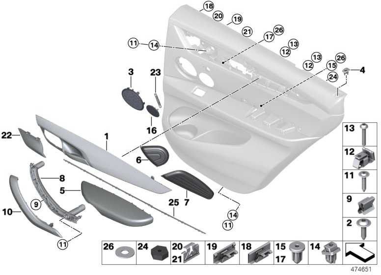 BMW右側の本物の挿入x6（51427317688）| 51427317688
