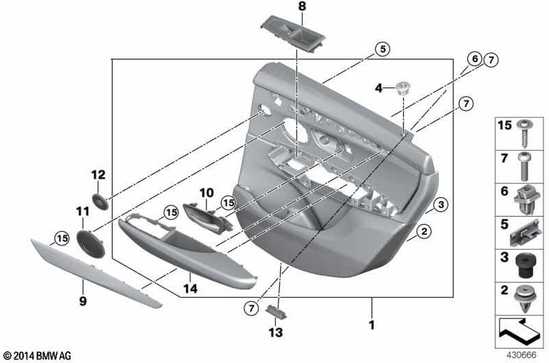 BMW背面にある本物の開口ロックボタン（51427333905）| 5142733905