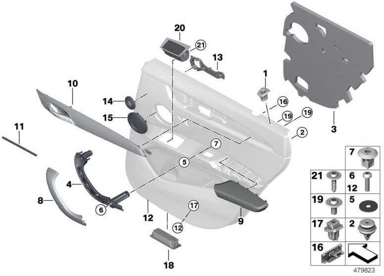 BMW左側の本物の録音スピーカー（51427355463）| 51427355463