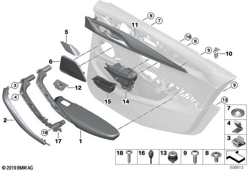 BMW純正ブレンドスピーカーミドルツリー右タイタン（51427416806）| 51427416806