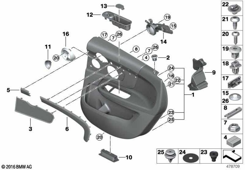 BMW本物のブレンドヘイシーグレー（51427440811）| 51427440811