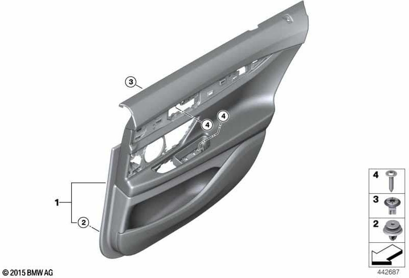 bmw左の黒い/ベージュ（51427448283）にある本物のドアクラッディングレザー| 51427448283