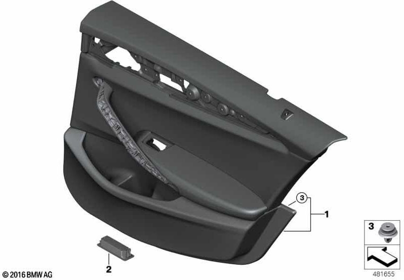 bmw左の無煙炭（51427474419）のBMW純正ドアクラッディング| 51427474419