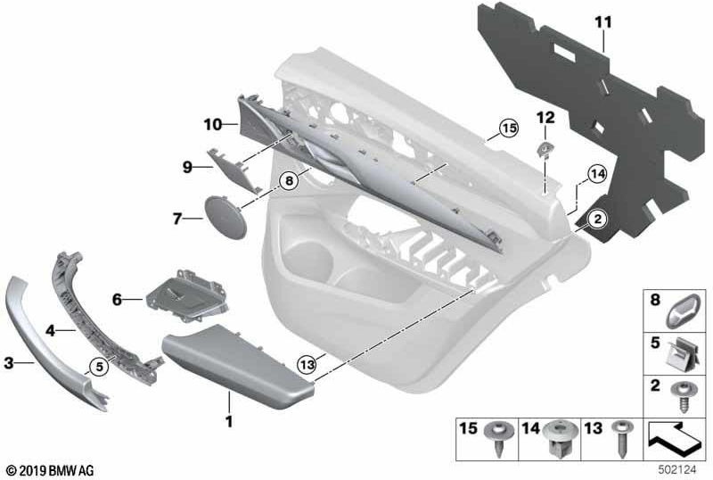 BMW本物のブレンドドアバックブラック（51427940381）| 51427940381