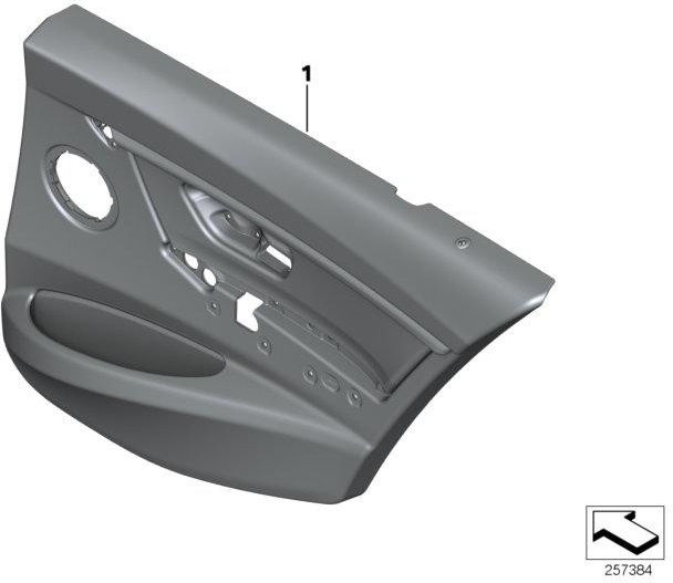 BMW右側の右側にある本物のドアクラッディングレザー（51428070250）| 51428070250