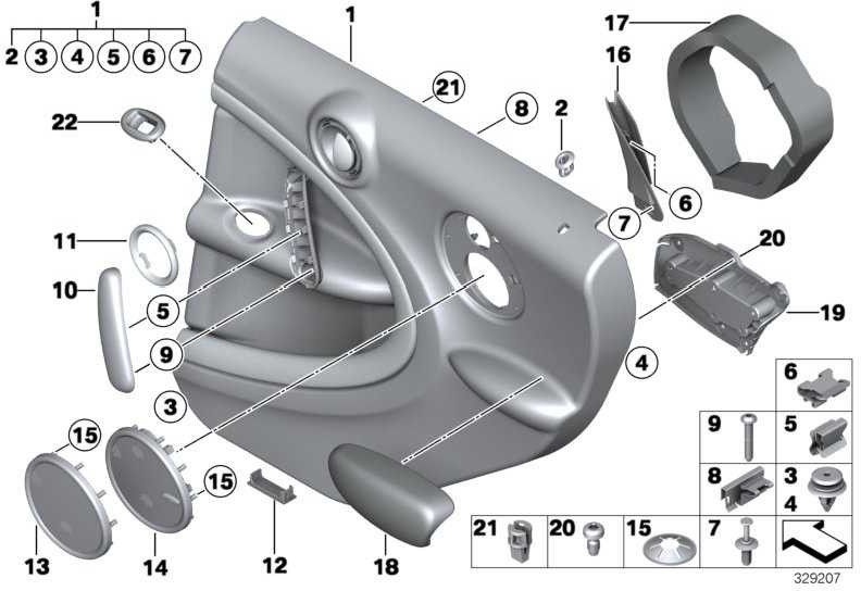 BMW左ミニの本物のブレンドスピーカー（51429800965）| 51429800965