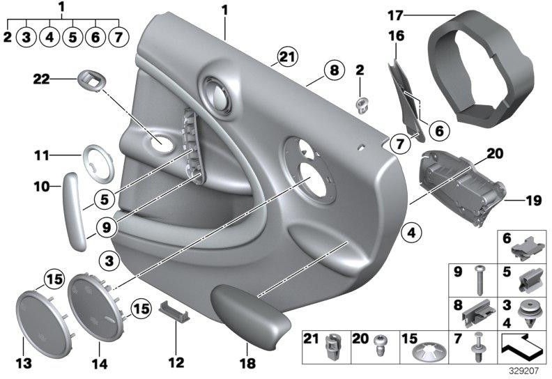 BMW純正フォームパーツドアバック右（51429807702）| 51429807702