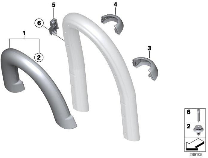 BMW純正ブレンドRollenbückenOutses（51432759291）| 51432759291