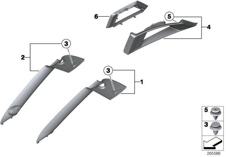 BMW左側の本物の絞りA-pillar（51432759519）| 51432759519