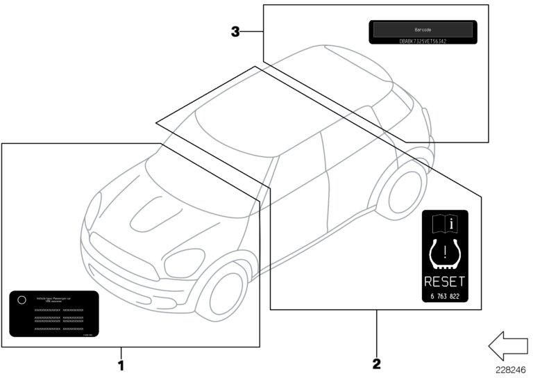 BMW純正ステッカー応急処置（51437062935）| 51437062935