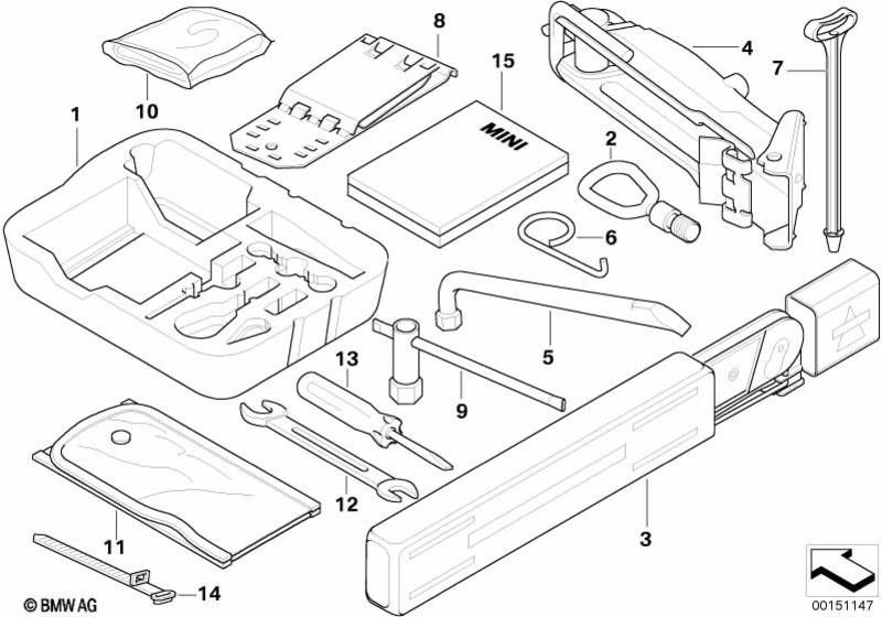 BMW本物のHontsバンドツールボックス（51437062936）| 51437062936