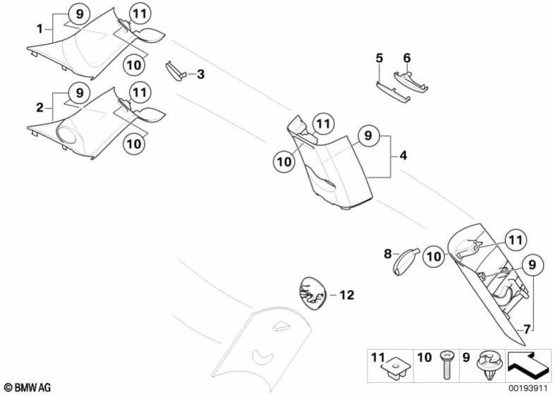 BMW右上のライトベージュ（51437266768）にある本物のブレンドb-pae | 51437266768