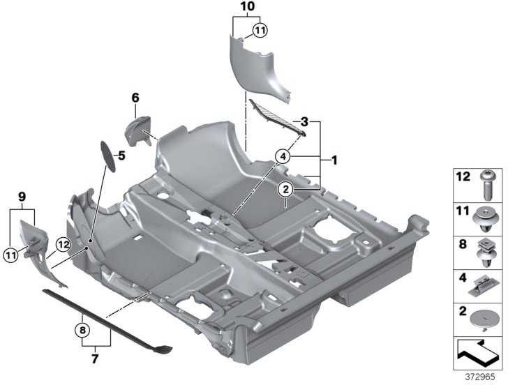 BMWフロント右ミニ（51437298802）で本物のサイドクラッディング| 51437298802