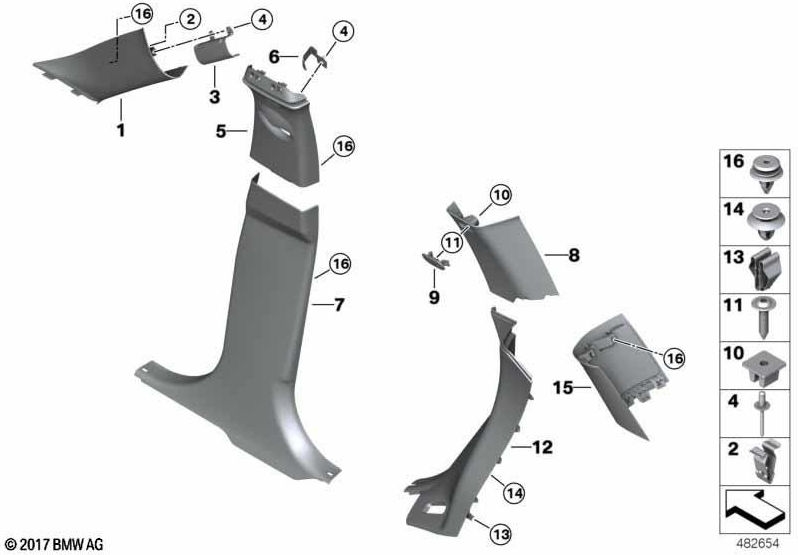 BMW純正ブレンドDカラム衛星グレー（51437417484）| 51437417484