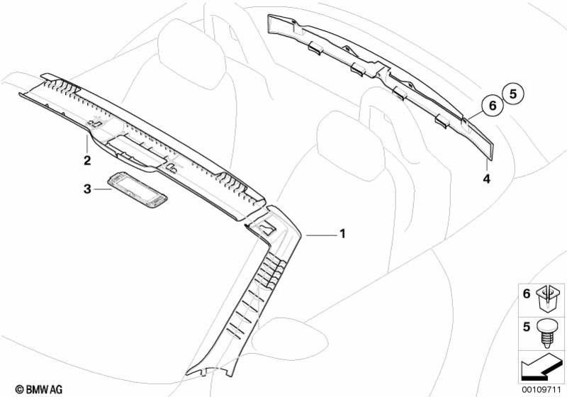 BMW純正ブレンドレザーレザー右のブラック（51438040654）| 51438040654