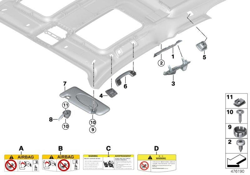 BMW純正カバーSchliessenbückenLeft（51447291671）| 51447291671