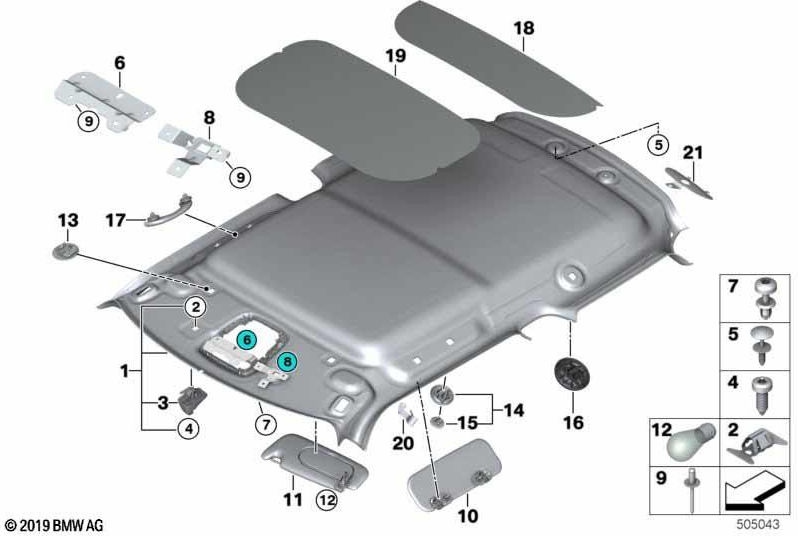 BMW本物のシートメタルホルダーヘブン（51447300722）| 51447300722