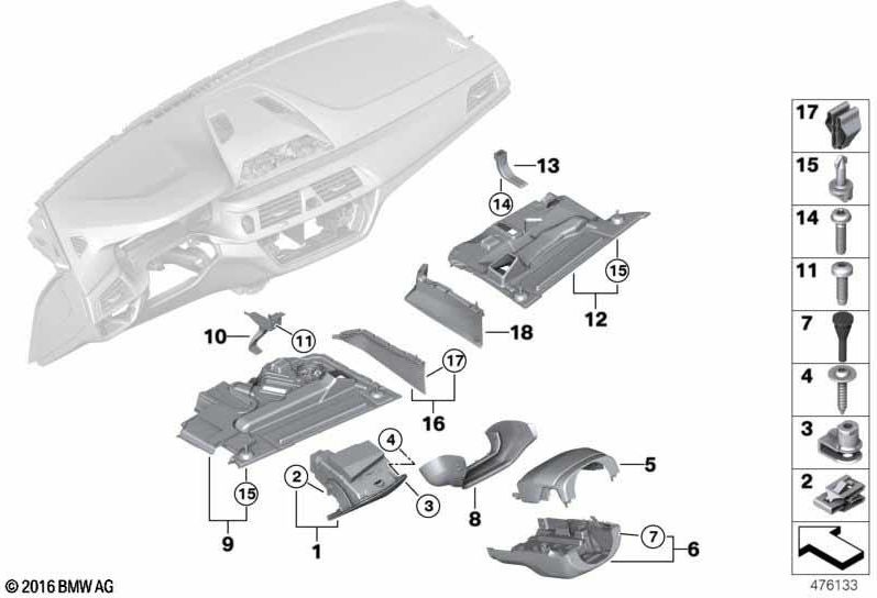 BMW純正ステアリングコラムトップブラック（51456805426）| 51456805426