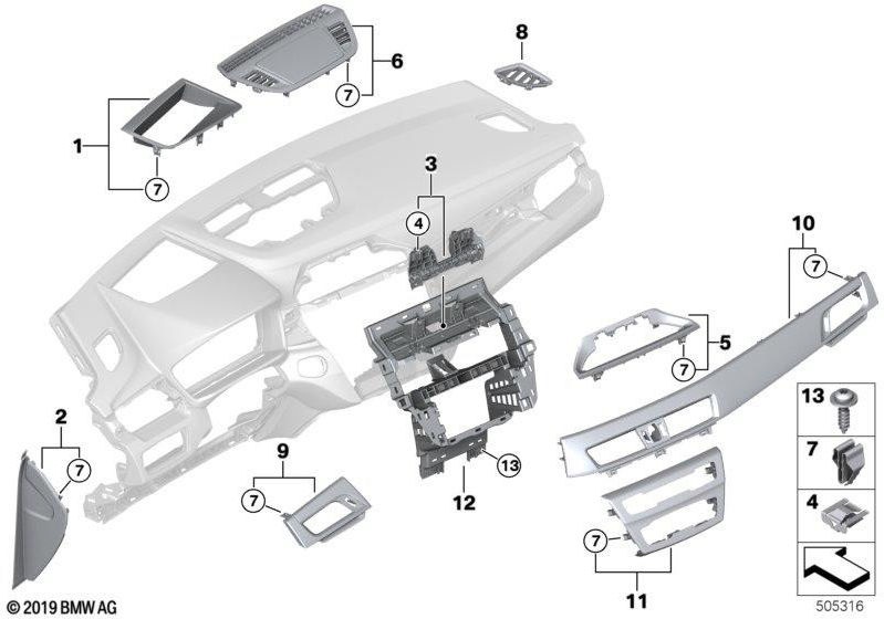 BMW本物のアダプターCID 10.25 "（51456999537）| 5145699537