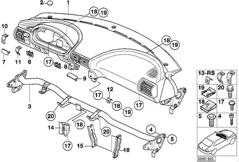 BMW純正ブレンドスイッチRDC / NSL（51457894012）| 51457894012